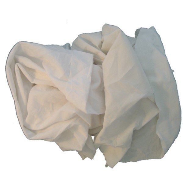 Black Swan White Sheeting Wiping Rags 25 lb. - Compressed 23150